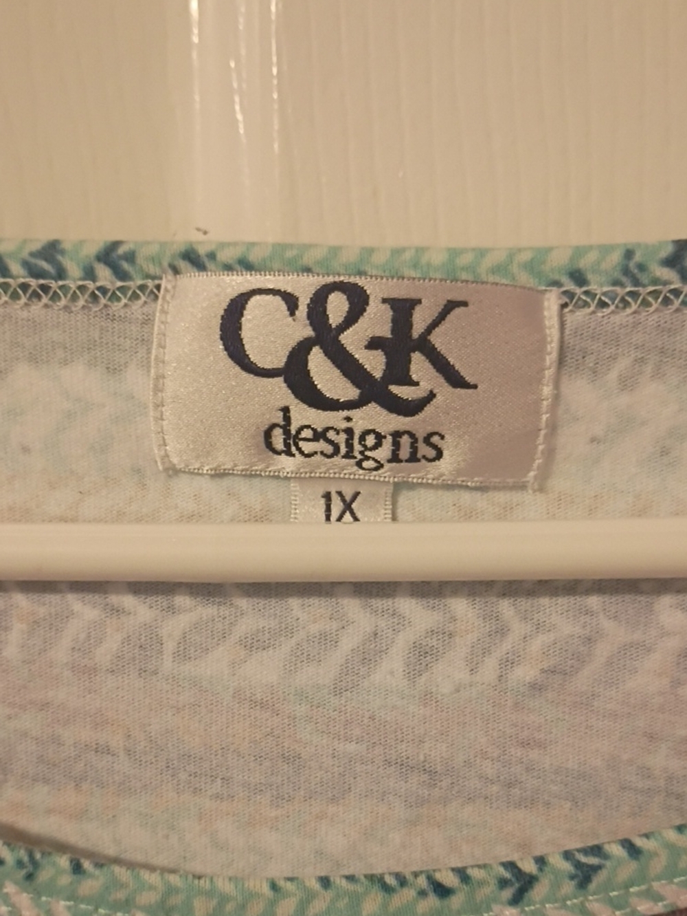 C&K Design Women's Mint Green Striped Knit Top - Picture 2 of 5